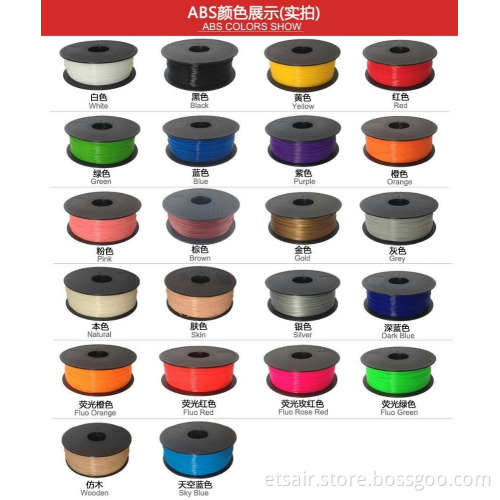 1.75mm 3mm abs pla 3d printer filament for 3d printer